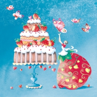 Servilletas 33x33 cm - Strawberry Cake 