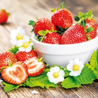 餐巾33x33厘米 - Strawberry Taste
