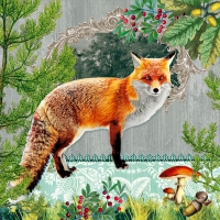 Servietten 33x33 cm - Fox Portrait