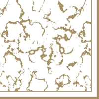 Servietten 33x33 cm - Marble gold