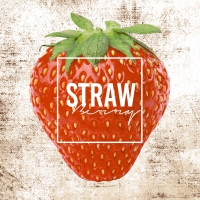 Servetten 33x33 cm - Delicious Strawberry