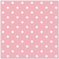 Servilletas 25x25 cm - Dots Light pink