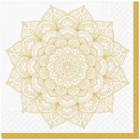 Servilletas 25x25 cm - MANDALA GOLDEN