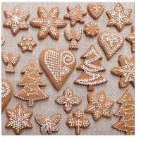 Салфетки 33x33 см - Sweet Gingerbreads