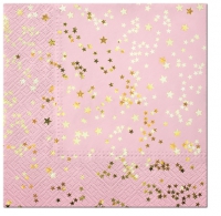 Servietten 33x33 cm - Stars Confetti