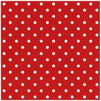 Servietten 33x33 cm - Dots (red)