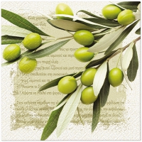 Servietten 33x33 cm - Greek Olives