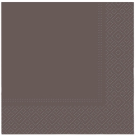 Napkins 33x33 cm -  Unicolor chocolate