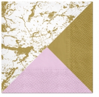 Napkins 33x33 cm - Marble Style GOLD