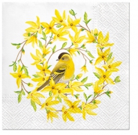 餐巾33x33厘米 - Forsythia & Bird