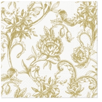 Napkins 33x33 cm - Baroque Flowers gold