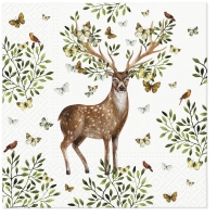 Napkins 33x33 cm - Forest Antlers 