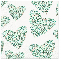 Serviettes 33x33 cm - Floral Hearts