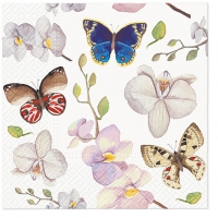 Serviettes 33x33 cm - Orchidea Butterfly