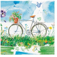 Napkins 33x33 cm - Watercolor Bicycle