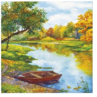 Napkins 33x33 cm - Whatercolor River