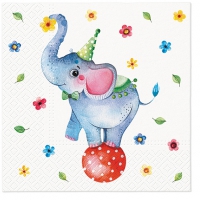 餐巾33x33厘米 - Circus Elephant