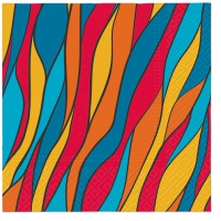 餐巾33x33厘米 - Colorful Flame