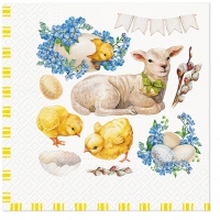 餐巾33x33厘米 - Easter lamb frame