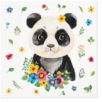 Servietten 33x33 cm - Flower Panda 