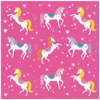 Serviettes 33x33 cm - Unicorn Pattern