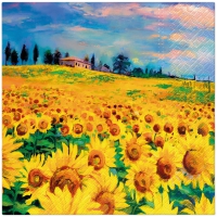 Servietten 33x33 cm - Painted Sunflowers