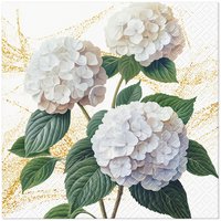 餐巾33x33厘米 - Romantic White Hydrangeas