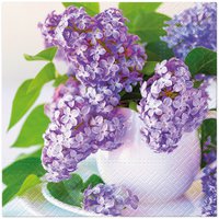 餐巾33x33厘米 - Lilac Cup Bouquet