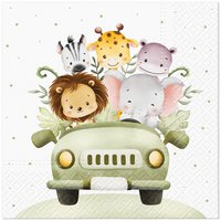 Serviettes 33x33 cm - Safari Fun