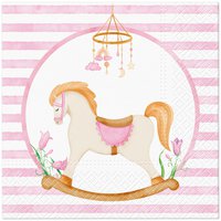 Serviettes 33x33 cm - Pastel Dream Pink