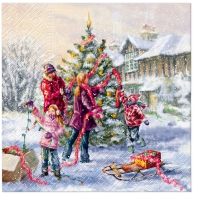 Servetten 33x33 cm - Family Holidays