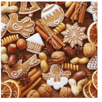Servietten 33x33 cm - Rustic Gingerbread
