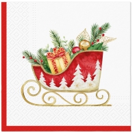 餐巾33x33厘米 - Holiday sleigh