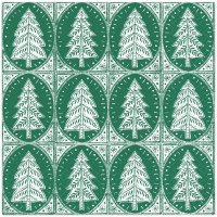 Servilletas 33x33 cm - Pattern Christmas Trees