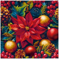 餐巾33x33厘米 - Vintage Poinsettia Charm