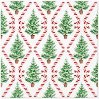 餐巾33x33厘米 - Candy Cane Forest