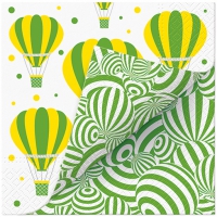 Napkins 33x33 cm - Striped balloons