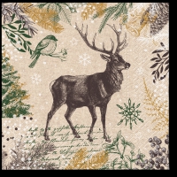 Napkins 33x33 cm - Vintage Mood Deer