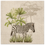 Serviettes 33x33 cm - Zebra