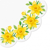 Serwetki - okrągłe - Daffodils in Bloom