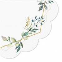 餐巾 - 圆形 - Leaves Frame