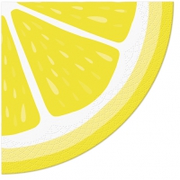 Napkins - Round - Just Lemon