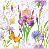 Serviettes 33x33 cm - Iris with Butterfly