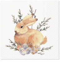Napkins 33x33 cm - Watercolor Bunny