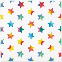 餐巾33x33厘米 - Rainbow Stars