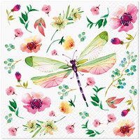 餐巾33x33厘米 - Pastel dragonfly