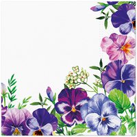 Servilletas 33x33 cm - Violet pansies