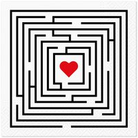 Napkins 33x33 cm - Maze Love