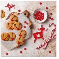 Салфетки 33x33 см - Christmas Gingerbread Cookies