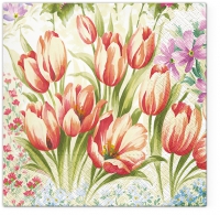 Napkins 33x33 cm - Bright Tulips